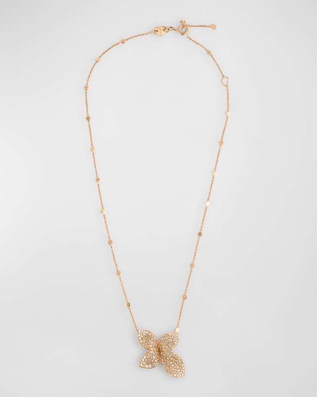 Giardini Segreti 18K Rose Gold Diamond Pendant Necklace